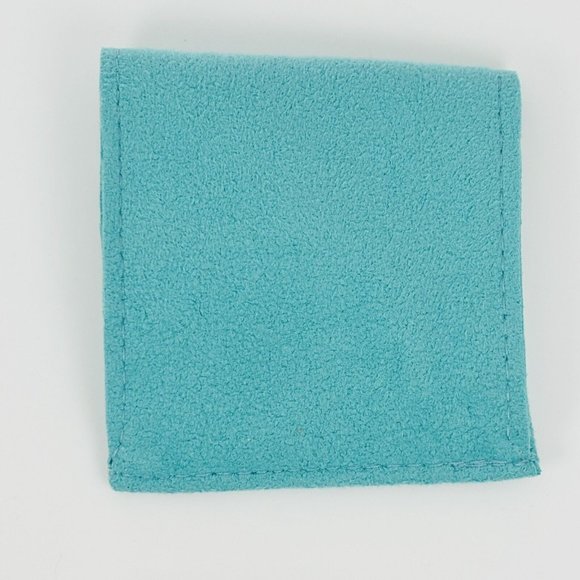 Tiffany & Co Blue Square Snap Suede Pouch Anti Tarnish - Picture 2 of 3